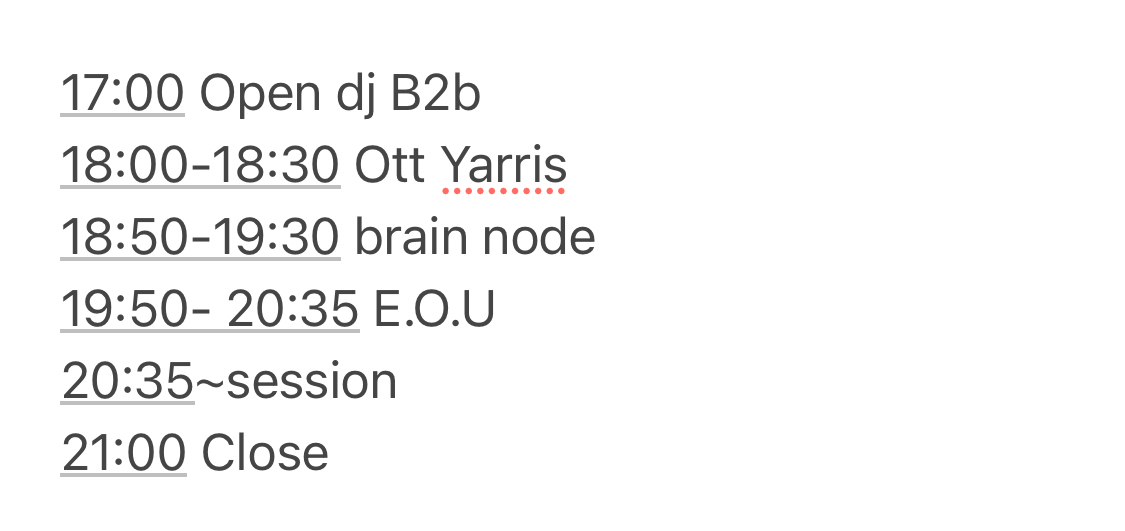Ott Yarris event timetable showing schedule details in a church setting